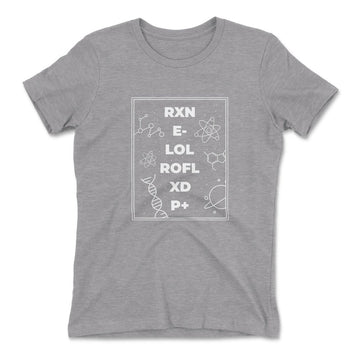 Scientific Verbal Expression Womens T-Shirt in Heather Grey color